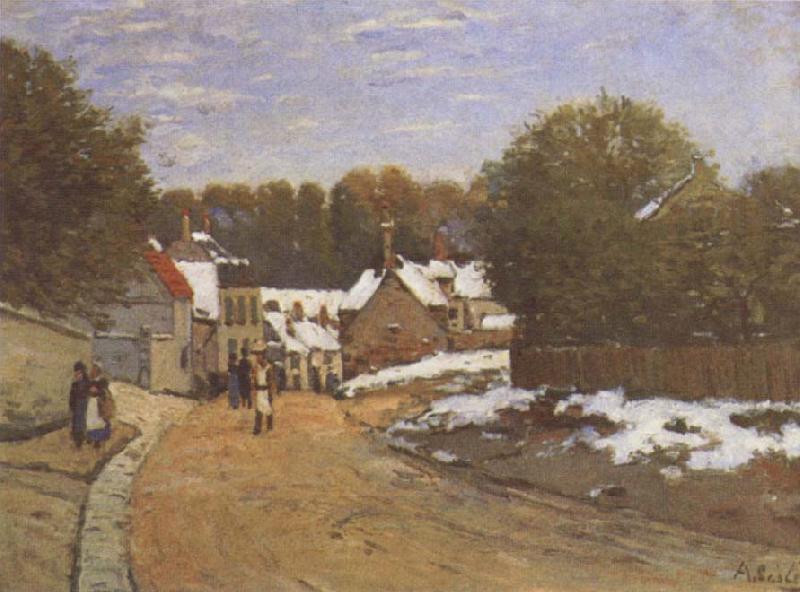 Alfred Sisley First Snow at Louveciennes China oil painting art
